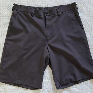 PGA TOUR Flat Front Gray Lightweight Golf Shorts 10" Inseam - Size 34